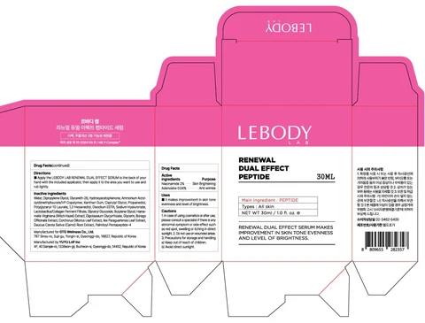 LEBODY LAB RENEWAL DUAL EFFECT PEPTIDE SERUM packaging