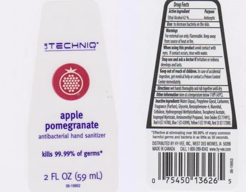 LE TECHNIQhAND SANITIZER APPLE POMEGRANATE packaging