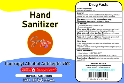 Hand Sanitizer packaging