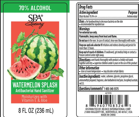 SPA HAND SANITIZER WRTER MELON SPLASH 포장