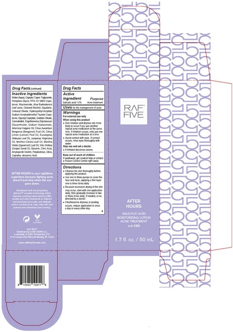 RAF Five - After Hours Salicylic Acid Moisturizing 포장