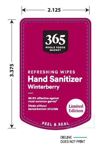 365 Winterberry Hand Sanitizer Wipes 포장