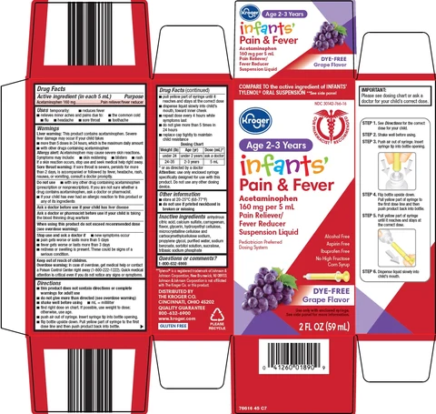infants pain and fever packaging