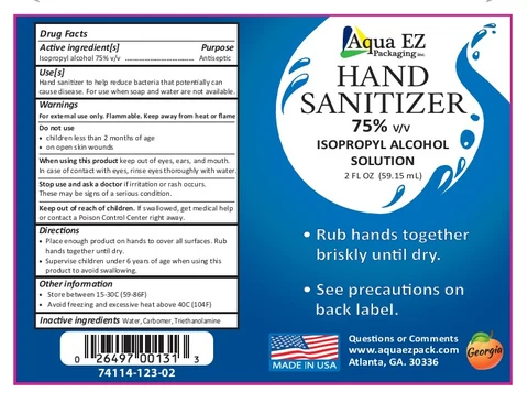 Aqua EZ Hand Sanitizer 포장
