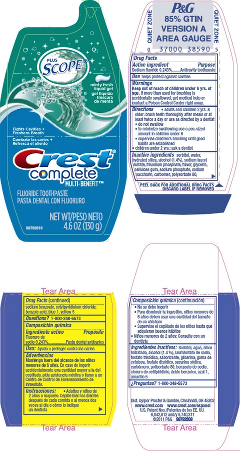Crest Complete Multi-BenefitPlus Scope 포장