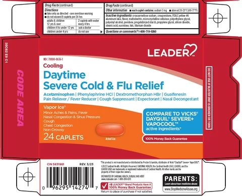 Leader Daytime Severe Cold and Flu Relief packaging