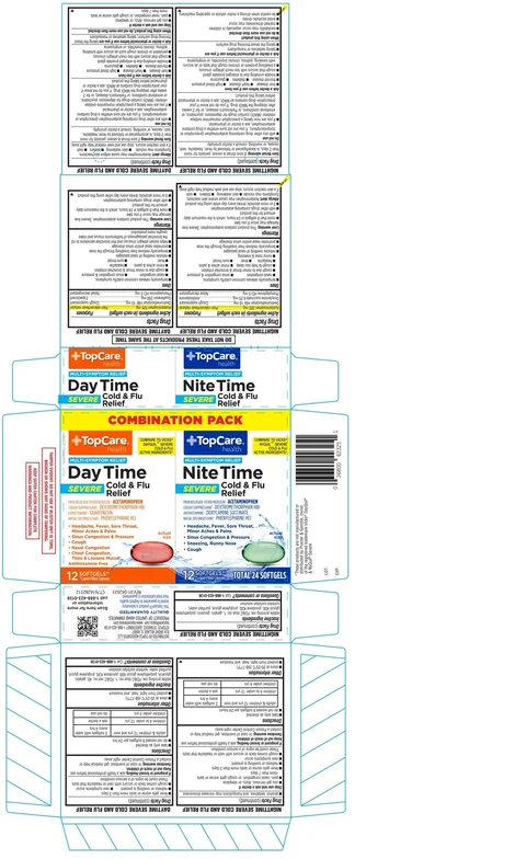 Cold and Flu Severe Daytime/Nighttime 포장