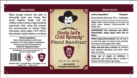 Uncle Jeds Cold Remedy Hand Sanitizer 포장