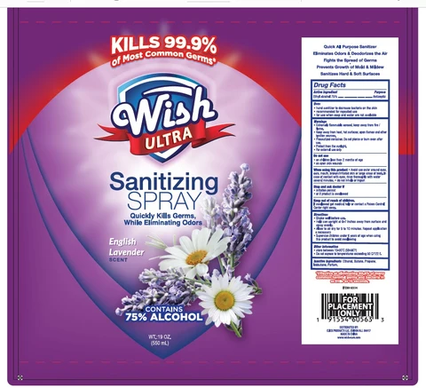 WISH ULTRA ALCOHOL SANITIZINGENGLISH LAVENDER packaging