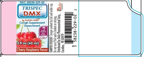 TRISPEC DMX Pediatric Drops Cough Suppressant Expectorant CHERRY RASPBERRY Flavor 포장