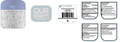 QUR Lavender essential oil hand sanitizer 포장