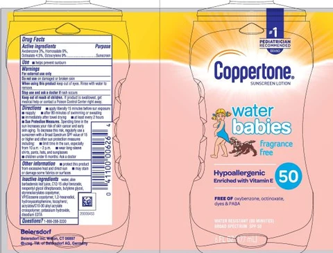 Coppertone Waterbabies Sunscreen SPF 50 포장
