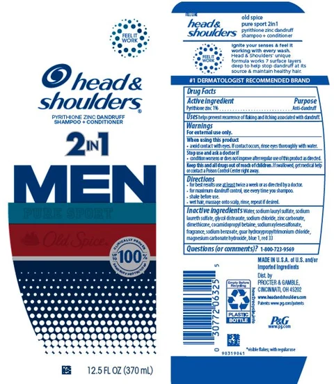 Head and Shoulders 2in1 Men Advanced Series Pure Sport Old Spice packaging
