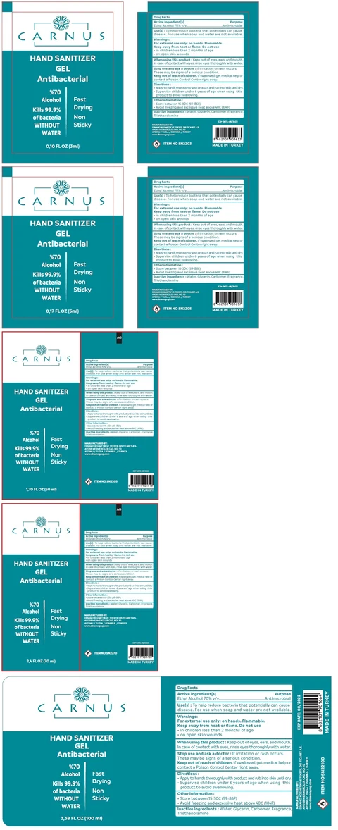 CARNUS HAND SANITIZER - Antibacterial packaging