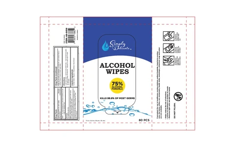 75% ALCOHOL WIPES 포장