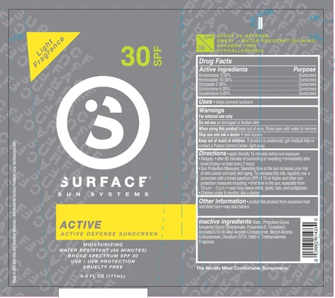 Surface Sun Active Defense SPF 30 Sunscreen 포장