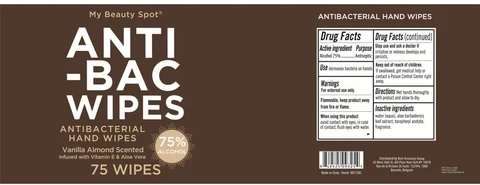 BB1720C ANTIBACTERIAL HAND WIPES VANILLA ALMOND SCENTEDBB1720C 포장