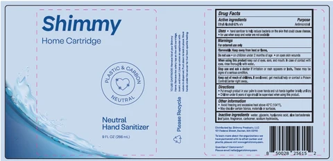 Shimmy Neutral Hand Sanitizer 포장