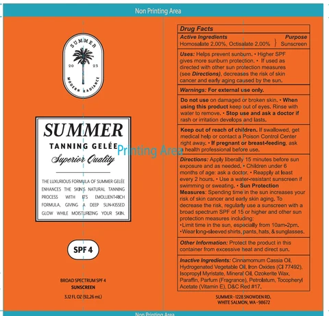 SUMMER GELEE SPF-4 포장