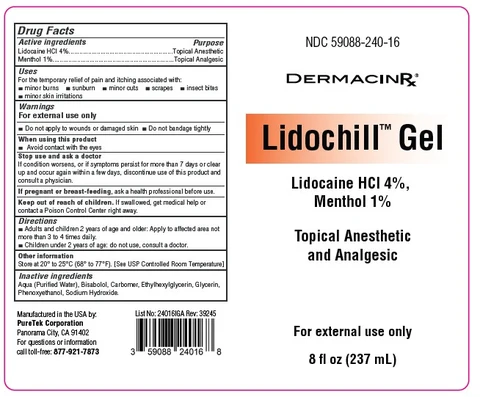 Lidochill(TM) Gel packaging