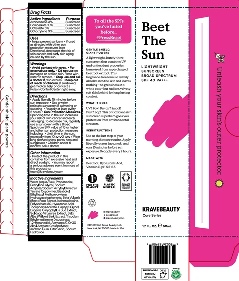 Beet the sun lightweight sunscreen broad spectrum spf 40 pa 포장