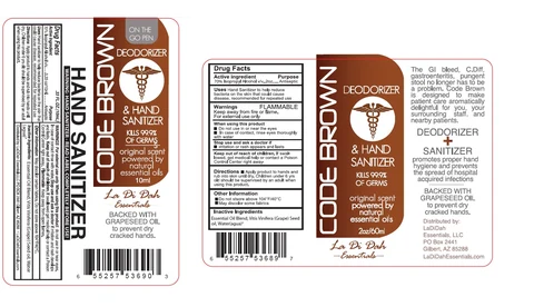 CODE BROWN packaging