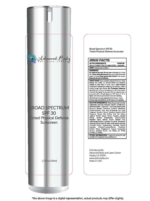 Broad Spectrum SPF 30 Tinted Mineral Defense Sunscreen packaging