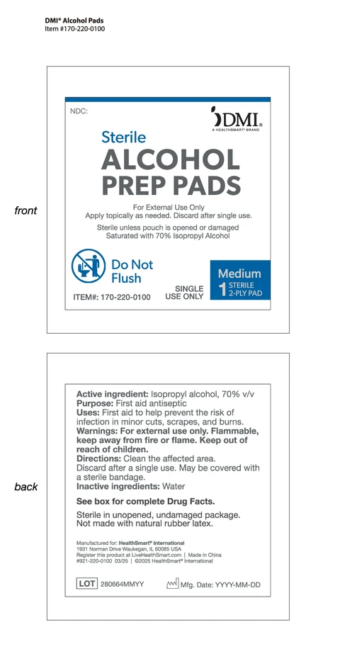 ALCOHOL PREP PADS MEDIUM STERILE 포장