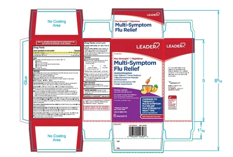LEADER MS Flu Relief Nighttime packaging