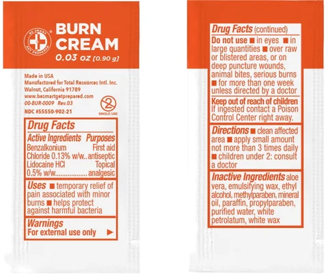 Burn Cream packaging