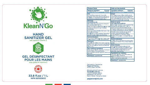 KleanN Go Hand SanitizerJojoba and Vit E 포장