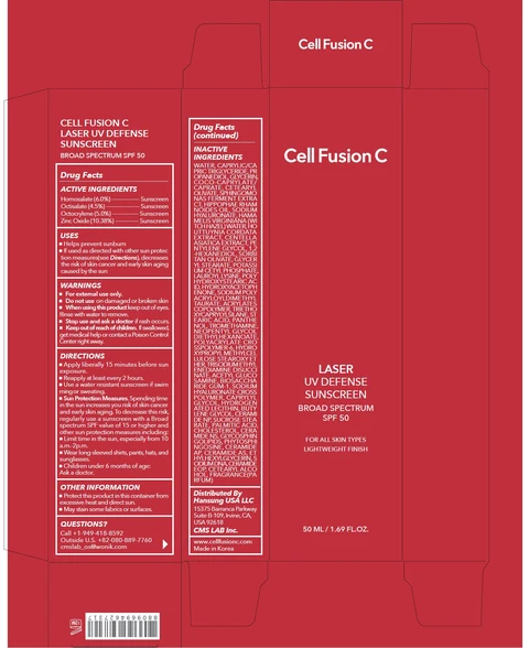 Cell Fusion C Laser UV Defense Sunscreen Broad Spectrum SPF 50 포장