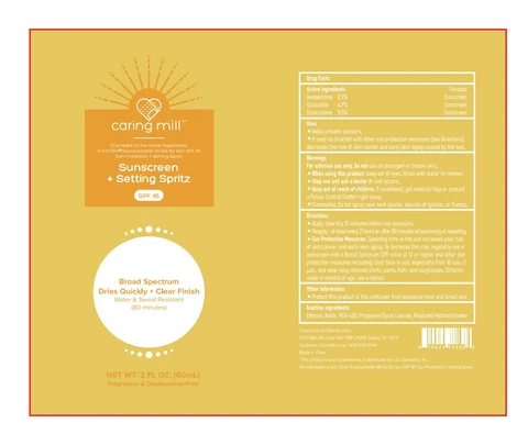 Sunscreen Setting Spritz, SPF 45 포장