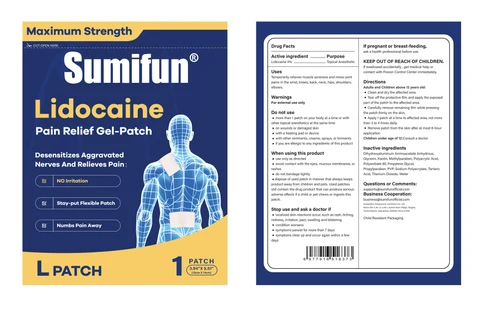 Lidocaine Pain Relief Gel-Patch packaging