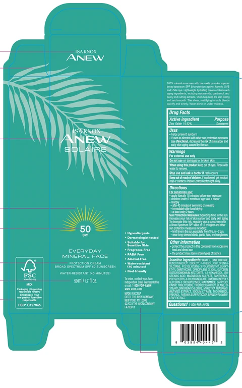 ISA KNOX ANEW SOLAIRE EVERYDAY MINERAL FACE PROTECTION BROAD SPECTRUM SPF 50 SUNSCREEN packaging