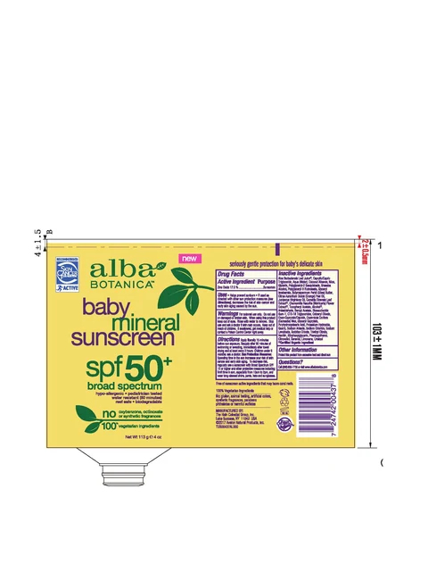 AL0043700 Alba Botanica Baby Mineral Sunscreen SPF50 포장