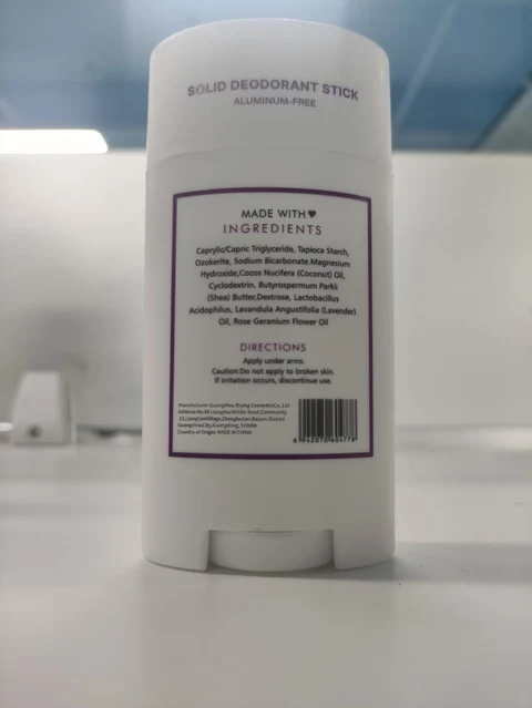 Solid Deodorant Stick packaging