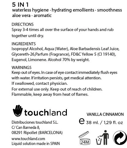 TOUCHLAND kub2go Hand Sanitizer Vanilla 포장
