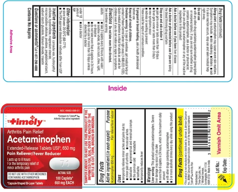 Acetaminophen / Muscle Aches and Pains Acetaminophen extended release 포장