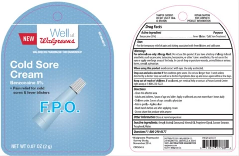 Walgreens Cold Sore Treatment packaging