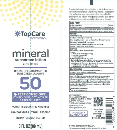 TOPCO TOPCARE EVERYDAY MINERAL SUNSCREEN ZINC OXIDE SPF 50 포장