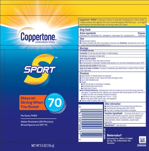 Coppertone Sport Sunscreen SPF 70 포장