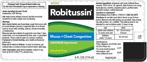Robitussin Mucus Plus Chest Congestion packaging