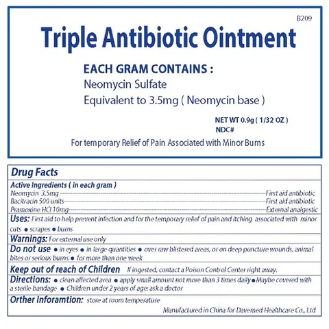 Triple Antiobiotic packaging