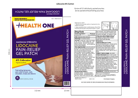 Lidocaine 4% Pain Relief Gel Patch packaging