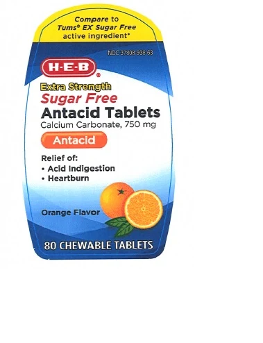 HEB Extra Strength sugar free Antacid 174 포장