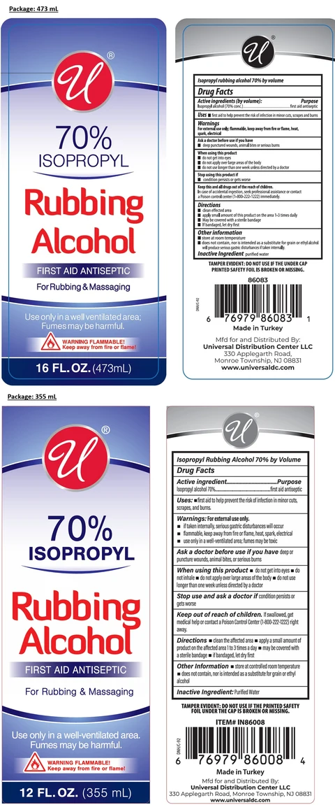 Universal ISOPROPYL Rubbing Alcohol 70% 포장
