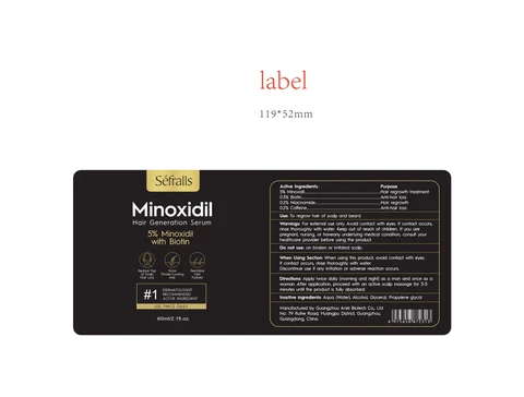 5% Minoxidil Hair Growth Serum 포장