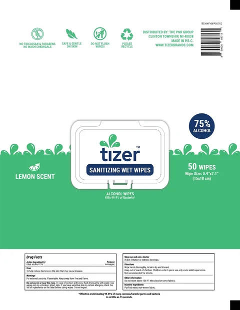 Tizer Go Wipes packaging