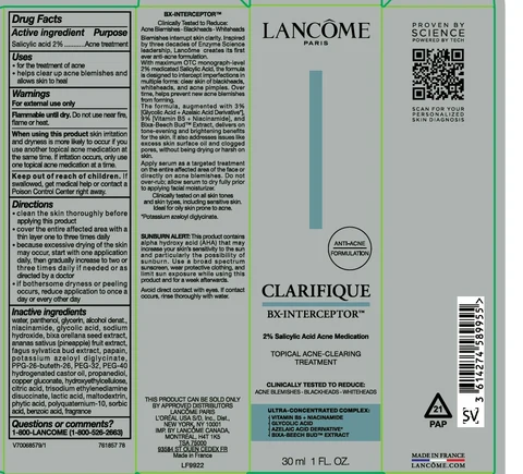 Lancome Paris Clarifique BX-Interceptor Topical Acne Clearing Treatment packaging